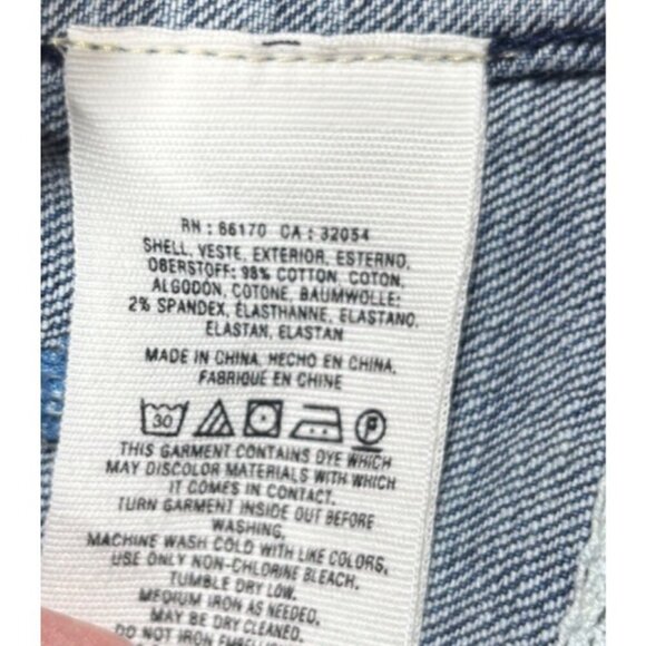 Pilcro & The Letterpress Anthropologie Floral Embroidered Denim‎ Jacket XS Blue - Picture 6 of 7